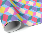 Inpakpapier voor Kerstmis. Geruit patroon. (Rol Hoek)