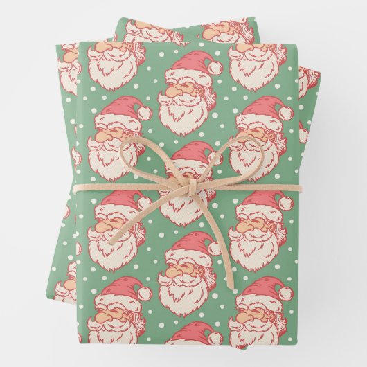 Inpakpapier voor Kerstmis met de Kerstman (In situ)