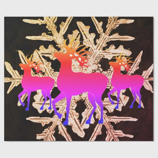 INpakpapier voor RENDIEREN EN BENTLEY-SNEEUWVLOKKE (Vlak)