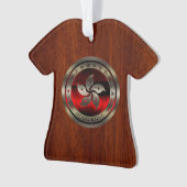 Inposition de phoque de Hong Kong sur l'acajou (devant)