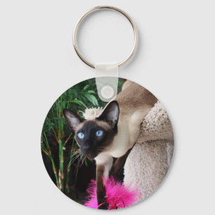 Inquisitief Siamese kat Sleutelhanger