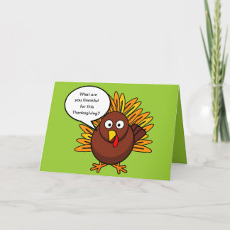 Inquisitief Turkije Thanksgiving Card Feestdagen Kaart