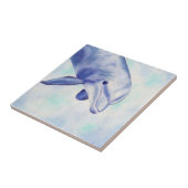 Inquisitieve Dolphin Square Tile Tegeltje (Zijkant)