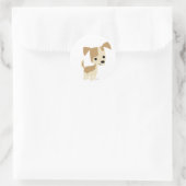 Inquisitieve kleine hond cartoon sticker (Tas)
