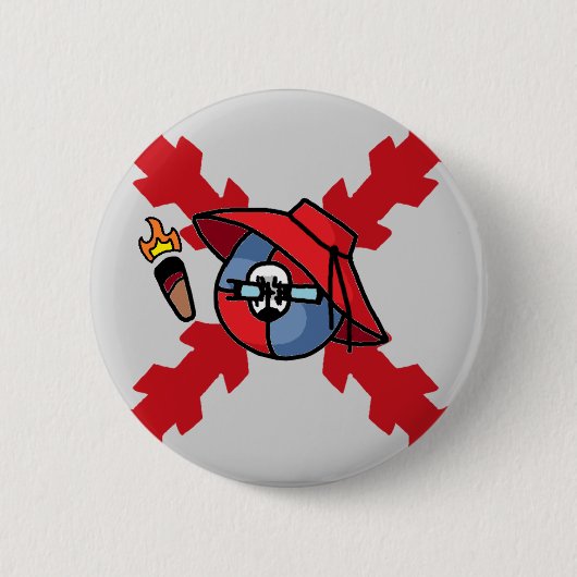 Inquisitionball Pin Ronde Button 5,7 Cm (Voorkant)