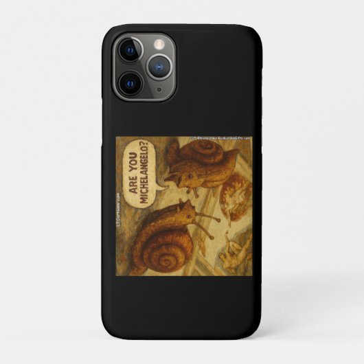 Inquisitive Snail & Michelangelo Parody Cartoon  Case-Mate iPhone Case (Achterkant)