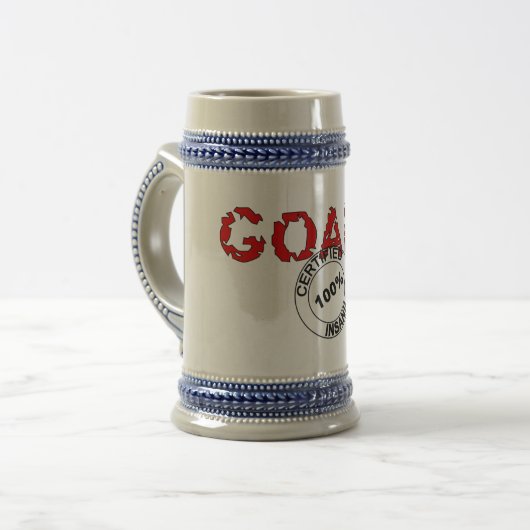 Insane Goalie Stein Bierpul (Voorkant links)