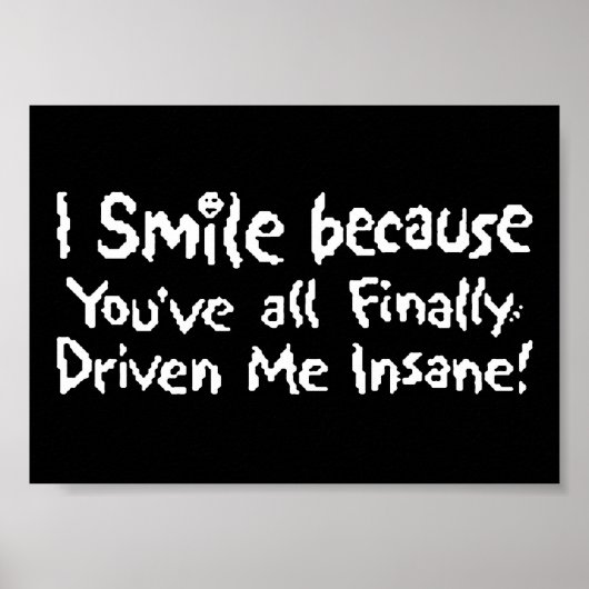 Insane Smile Poster (Voorkant)