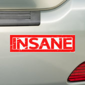Insane Stamp Bumpersticker (Op auto)