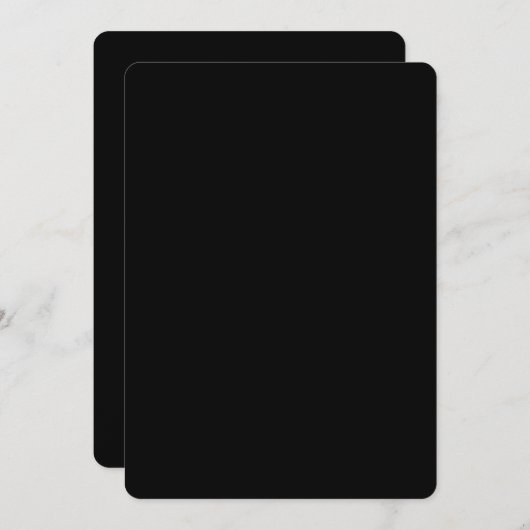 Insanely Black (The Darkest Black) Aangepaste brui Kaart (Voorkant / Achterkant)