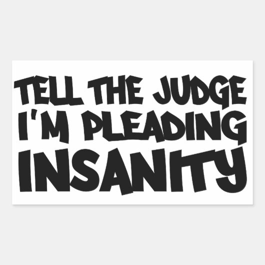 INSANITY PLEA stickers (Devant)
