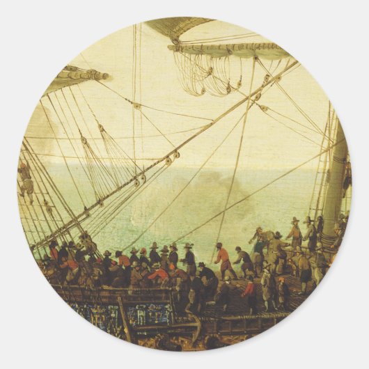 Inscheping van de keurvorst van de Palatijn Ronde Sticker (Voorkant)