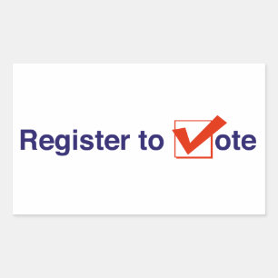 Inschrijven voor stemming 2026 rechthoekige sticker