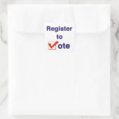 Inschrijven voor stemming 2026 vierkante sticker (Tas)