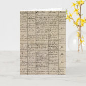 inschrijving van Mozart in het baptismal register, Kaart (Gele Bloem)