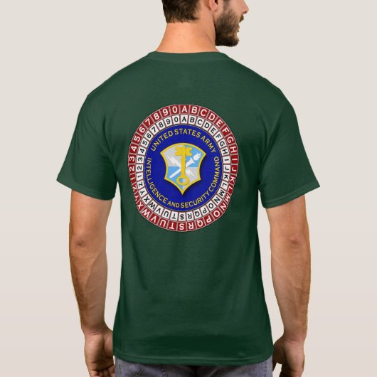 INSCOM-codewiel 1 T-shirt (Achterkant)
