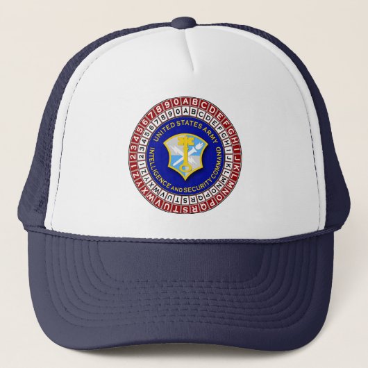 INSCOM SSI en codewiel Trucker Pet (Voorkant)