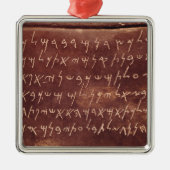 Inscriptie van de sarcofaag van metalen ornament (Voorkant)