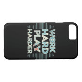 Inscriptie Werk Hard Play Hard Classic Case-Mate iPhone Case (Achterkant (Horizontaal))