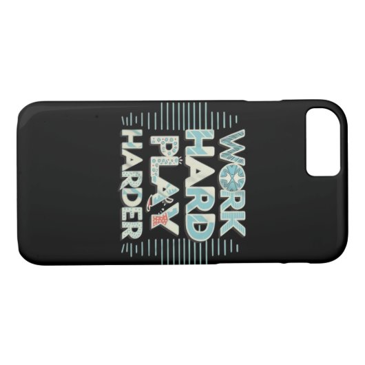 Inscriptie Werk Hard Play Hard Classic Case-Mate iPhone Case (Achterkant (Horizontaal))
