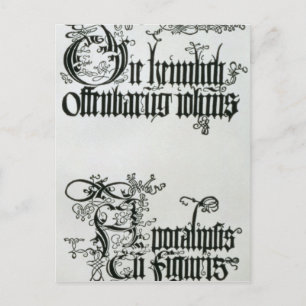 Inscripties in Gothic script Briefkaart