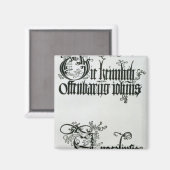 Inscripties in Gothic script Magneet (Voorkant / Achterkant)