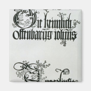 Inscripties in Gothic script Magneet