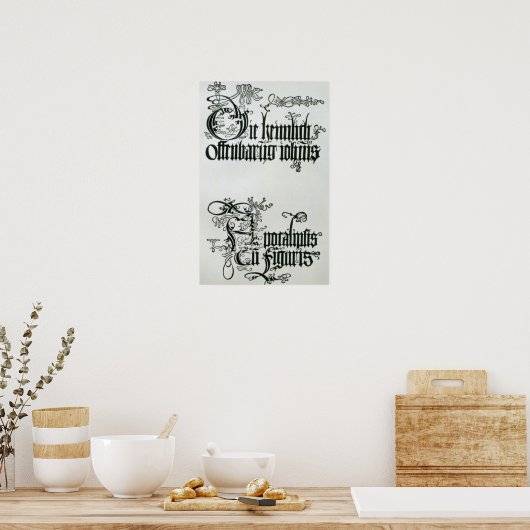 Inscripties in Gothic script Poster (Keuken)