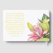 Inscription des fleurs tropicales Mariage de desti (Verso)