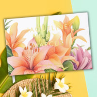 Inscription des fleurs tropicales Mariage de desti