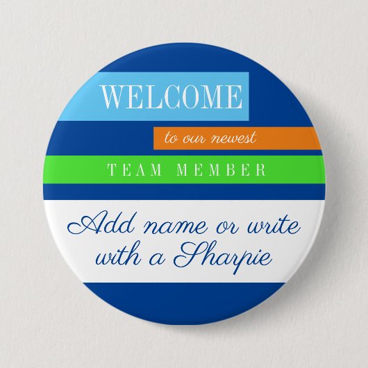 Inscription d'un nouveau badge de nom d'accueil d' (Devant)