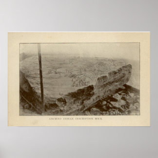 Inscription Rock - Île Kelleys, Ohio Poster