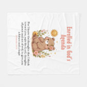 Inscrit dans l'Agenda de Dieu Couverture bébé (Devant (Horizontal))