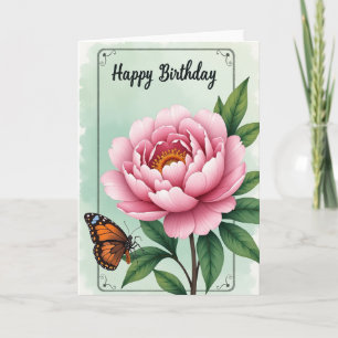 Insect Bloom Verjaardagskaart Kaart