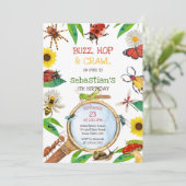 Insect Bug Party Birthday Invitation (Debout devant)