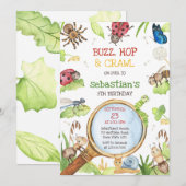 Insect Bug Party Birthday Invitation (Devant / Derrière)