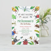 Insect Bug Party Birthday Invitation (Debout devant)