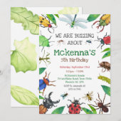 Insect Bug Party Birthday Invitation (Devant / Derrière)