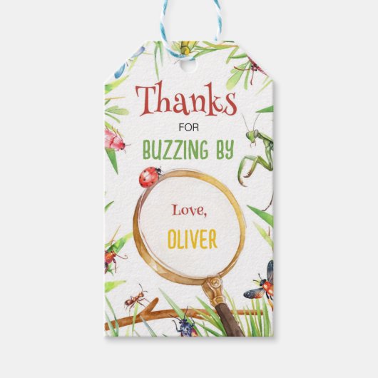 Insect Bugs Verjaardag Dank u Label Cadeaulabel