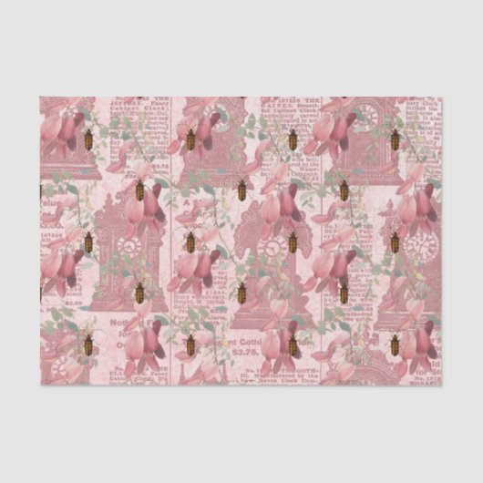  Insect en Newsprint Tissuepapier (Voorkant)