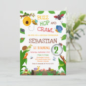 Insect Kids Birthday Invitation (Debout devant)