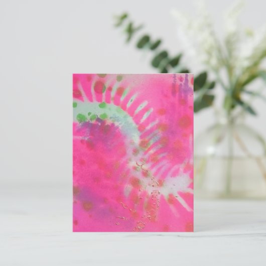 Insect Mixed Media Abstract Briefkaart (Staand voorkant)