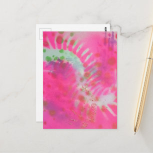 Insect Mixed Media Abstract Briefkaart