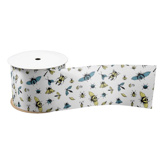 Insect Patroon | wit Lint (Spoel)