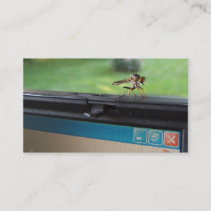 Insecte sur la carte de visite professionnelle de