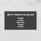 Insecte sur la carte de visite professionnelle de (Dos)