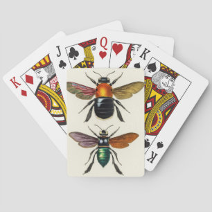 Insecte vintage geïllustreerd pokerkaarten
