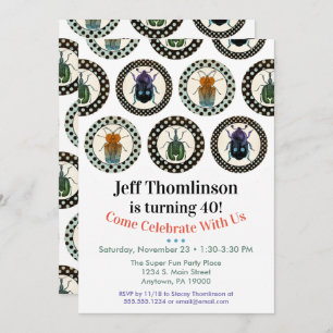  Insecten Birthday Invitation Science Party Kaart