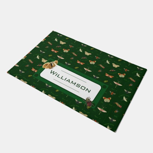 Insecten Custom Monogram Deurmat (Schuin)