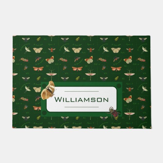  Insecten Custom Monogram Deurmat (Voorkant)